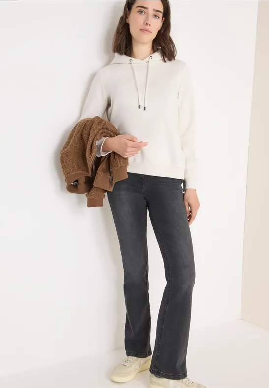 Kapuzen Sweatshirt light greige