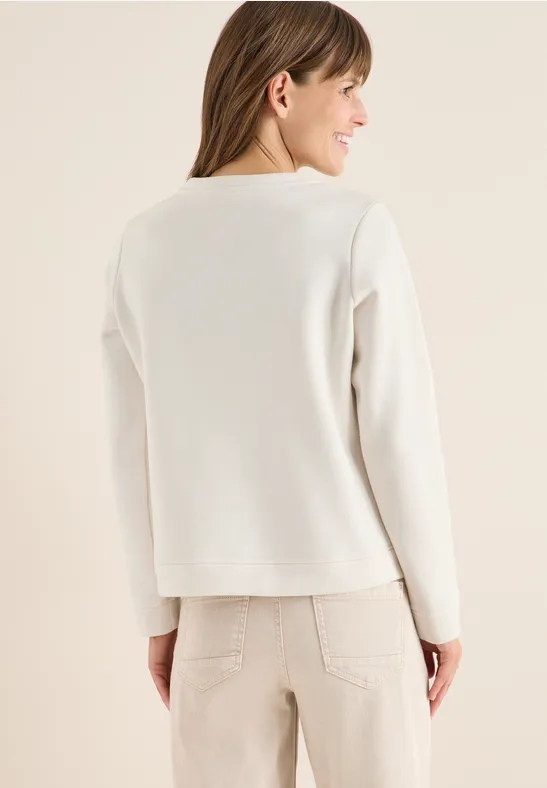 Sweatshirt mit Stickerei light greige