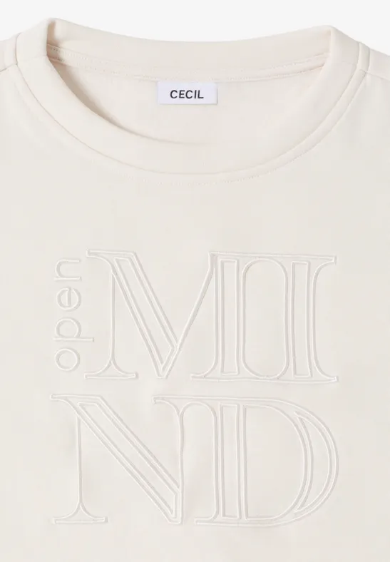 Sweatshirt mit Stickerei light greige