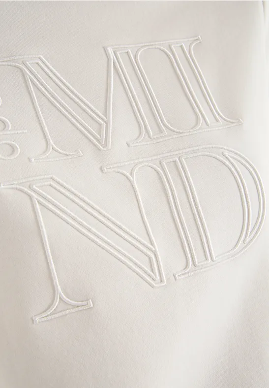 Sweatshirt mit Stickerei light greige