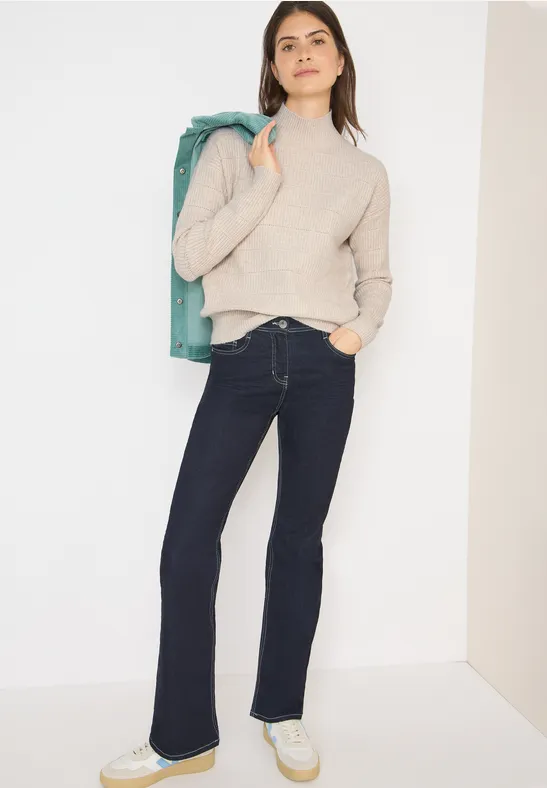 Strukturmix Pullover alabaster beige melange