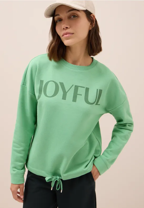 Sweat-shirt avec cordon de serrage fennel green