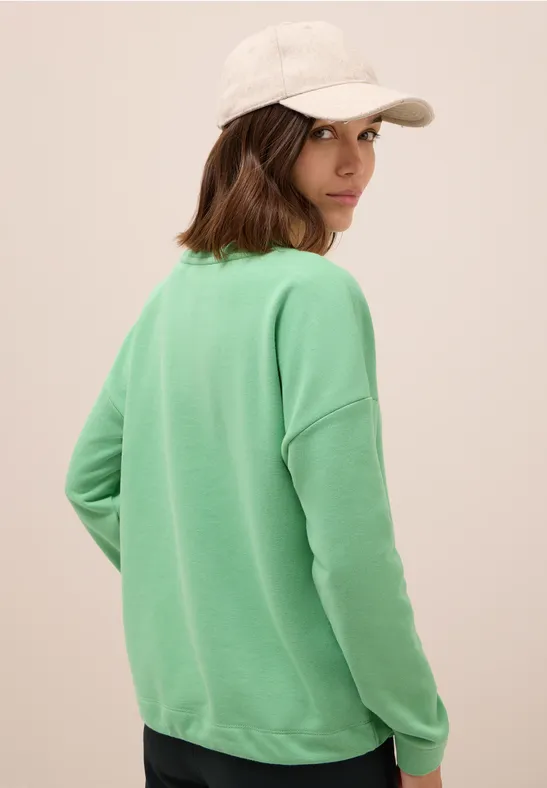 Sweat-shirt avec cordon de serrage fennel green