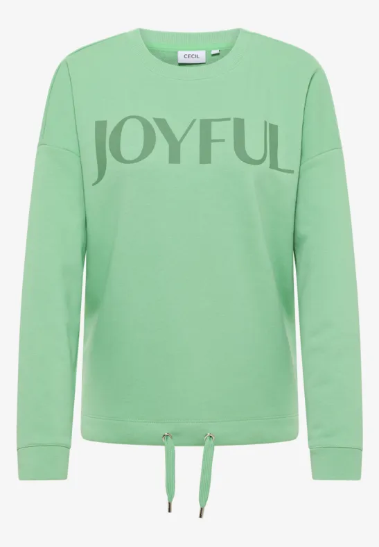Sweat-shirt avec cordon de serrage fennel green