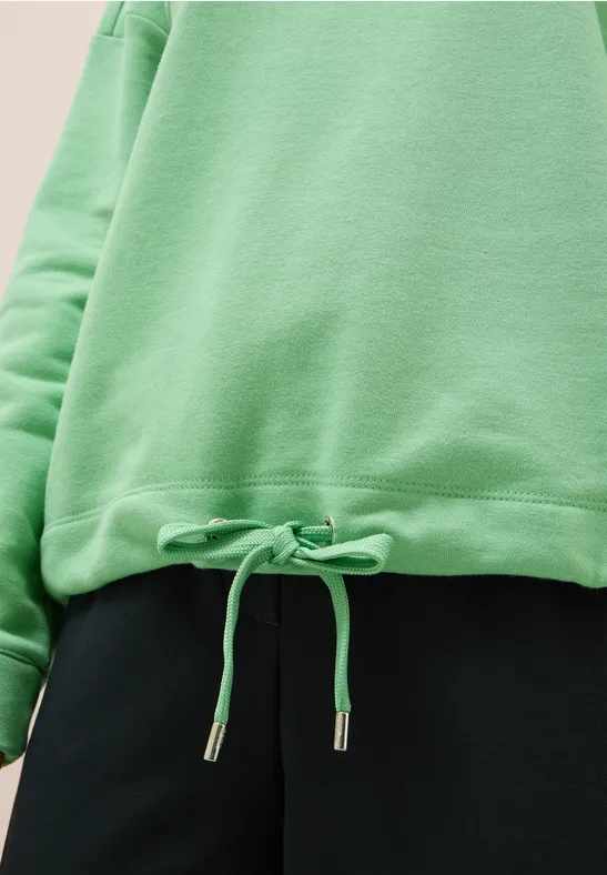 Sweat-shirt avec cordon de serrage fennel green
