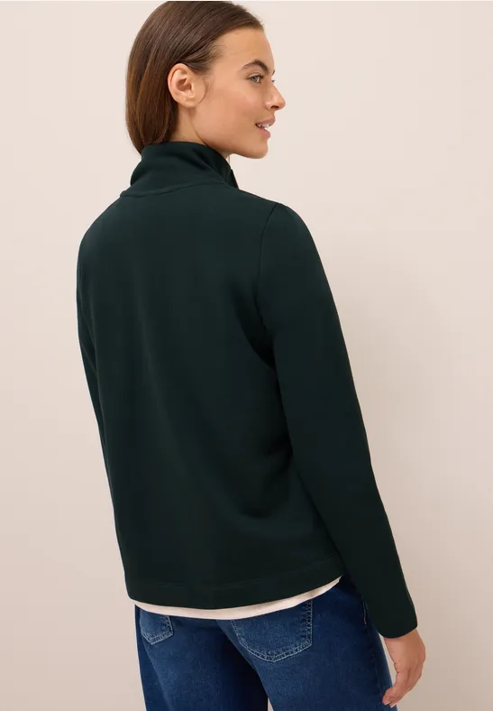 Sweatshirt mit Zipper ink green