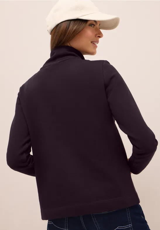 Sweatshirt mit Zipper eggplant red