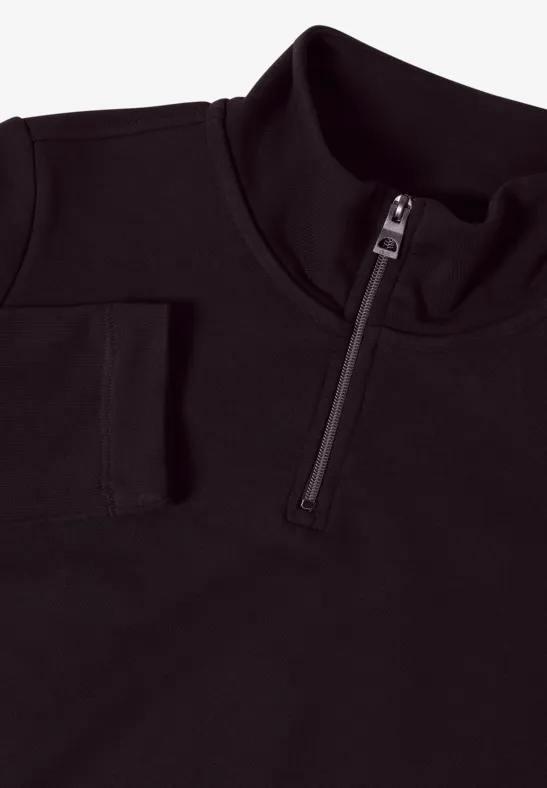 Sweatshirt mit Zipper eggplant red
