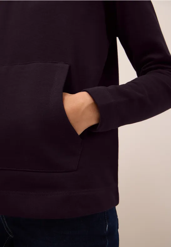 Sweatshirt mit Zipper eggplant red