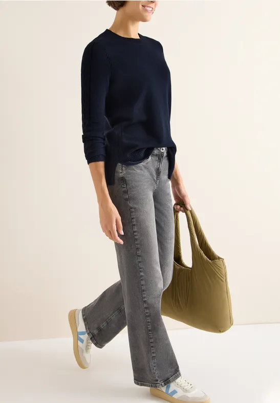 Pullover mit Strickdetail urban dark blue