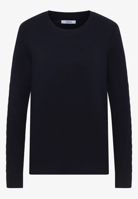 Pullover mit Strickdetail urban dark blue