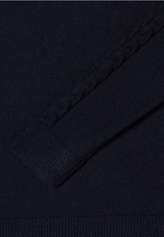 Pullover mit Strickdetail urban dark blue