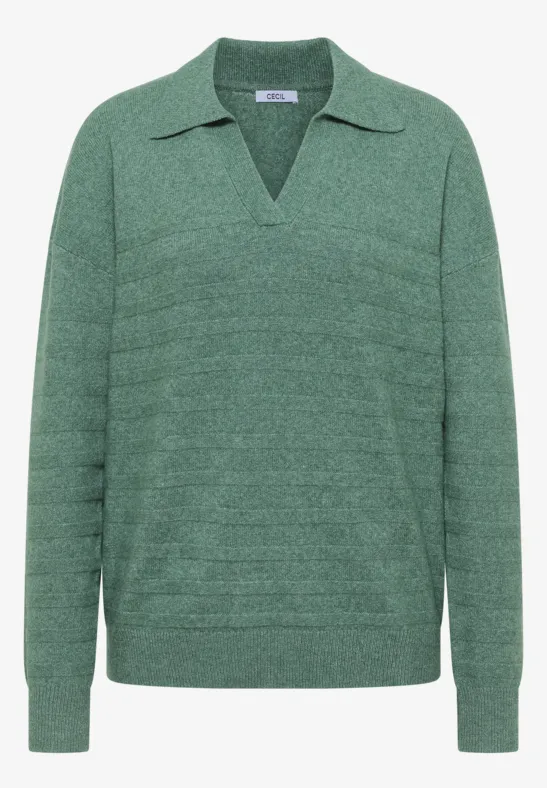 Softer Strukturpullover jewel green melange