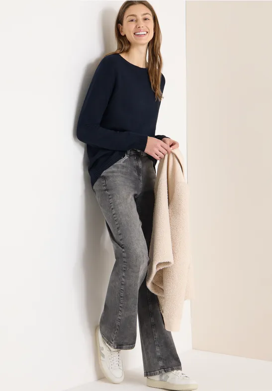 Softer Pullover in Unifarbe universal blue