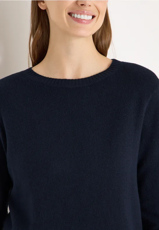 Softer Pullover in Unifarbe universal blue