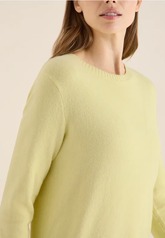 Softer Pullover in Unifarbe iced yellow