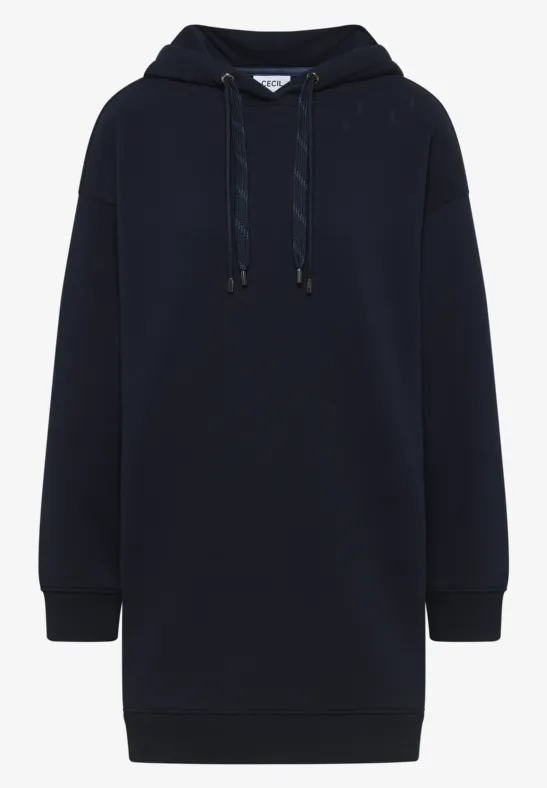 Trui met lange capuchon urban dark blue