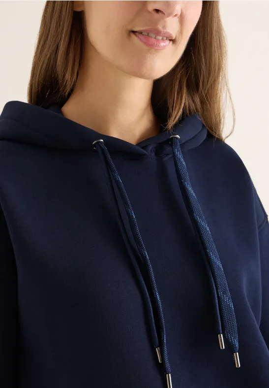 Trui met lange capuchon urban dark blue