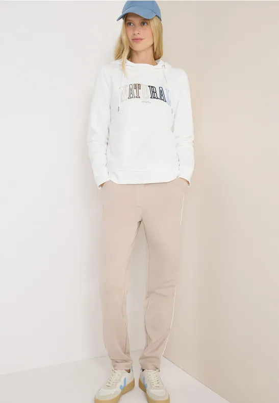 Hoodie mit Wording vanilla white