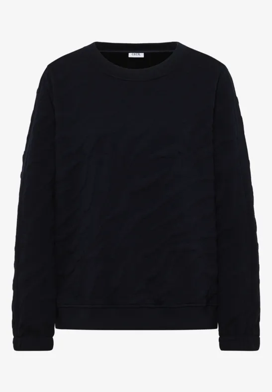Strukturmuster Sweatshirt urban dark blue