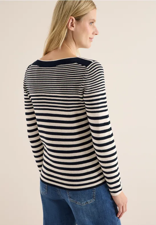 Gestreifter Pullover urban dark blue