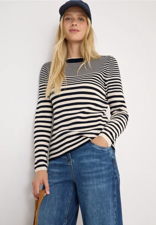 Gestreifter Pullover urban dark blue