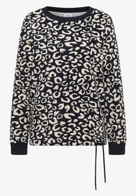 Sweatshirt mit Leo-Muster urban dark blue