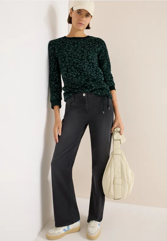 Bluza z wzorem leo ink green