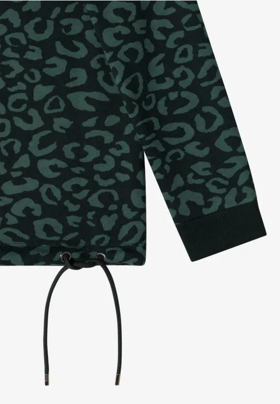 Bluza z wzorem leo ink green