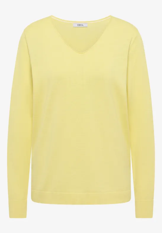 Basic Pullover iced yellow melange