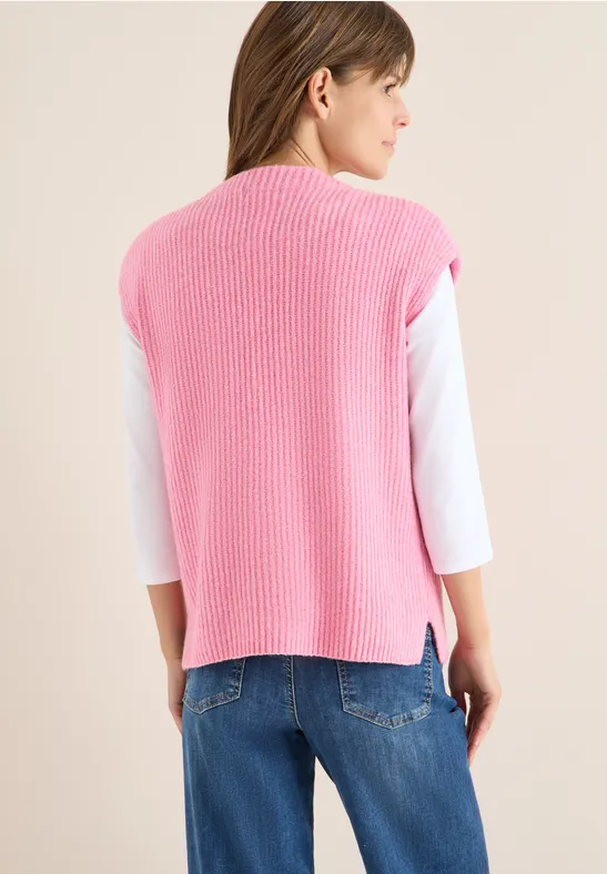 Pullunder mit Strickdetail dark blossom melange