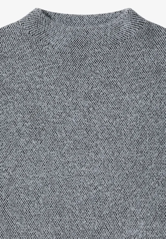 Two-Tone Federgarn Pullunder Black