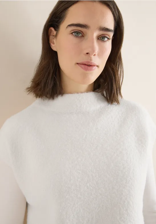 Two-Tone Federgarn Pullunder light greige