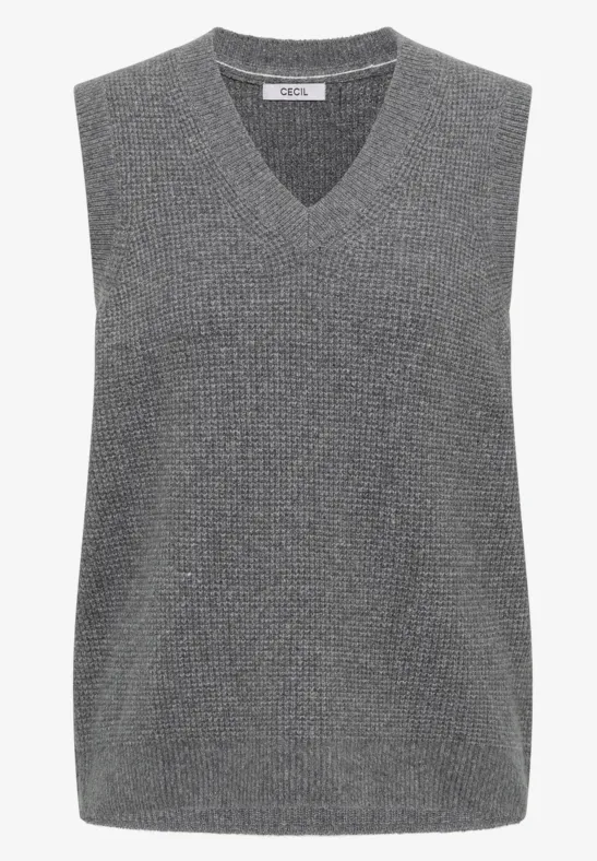 Kuscheliger Pullunder flint grey melange