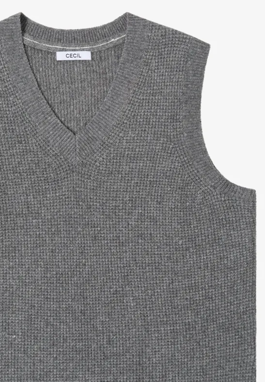 Kuscheliger Pullunder flint grey melange