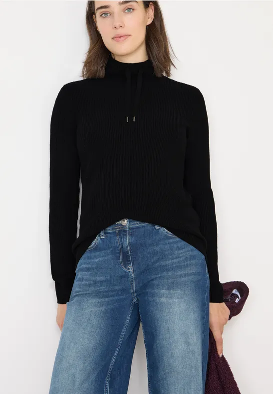 Pull-over en couleur unie Black