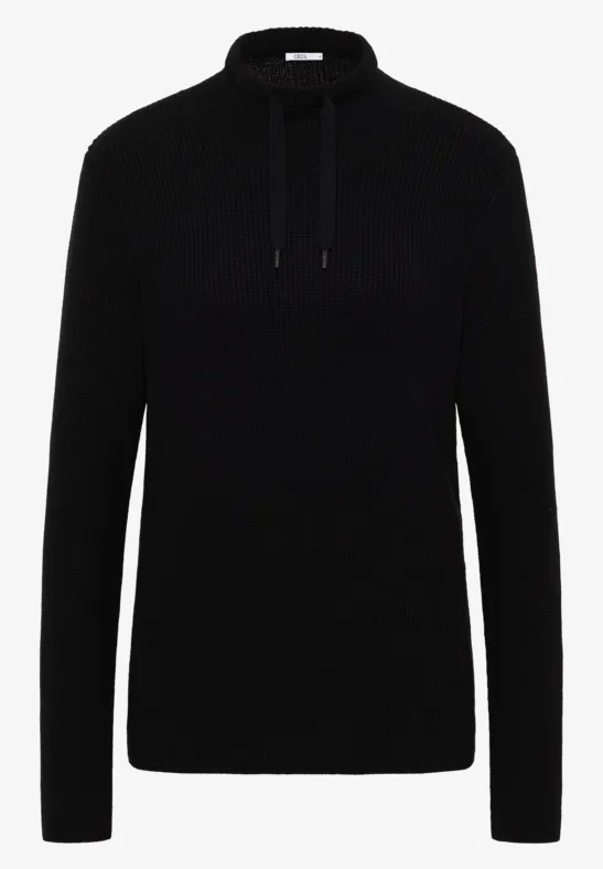 Pull-over en couleur unie Black