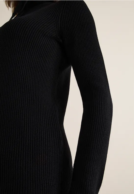 Pull-over en couleur unie Black