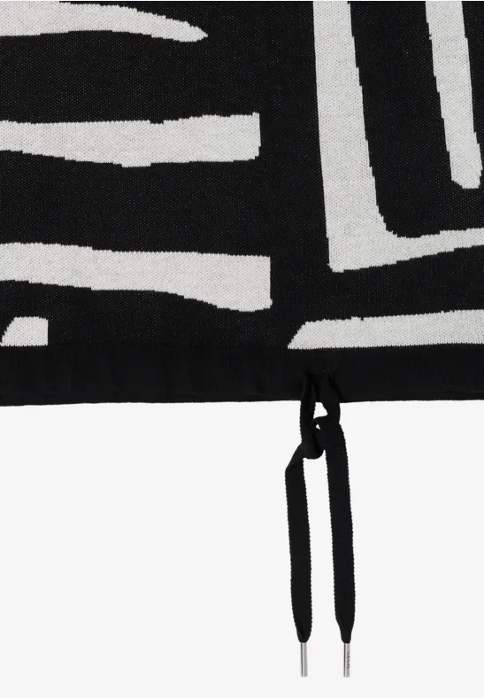 Trui met jacquard Black