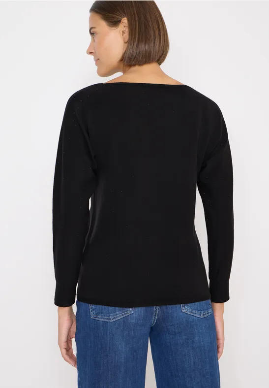 Pullover mit Glitzereffekt Black