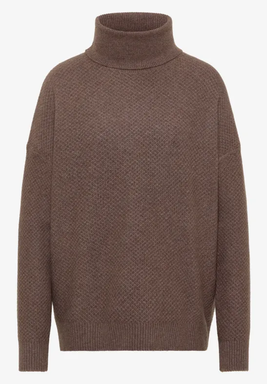 Structure du pull à col roulé mushroom taupe melange