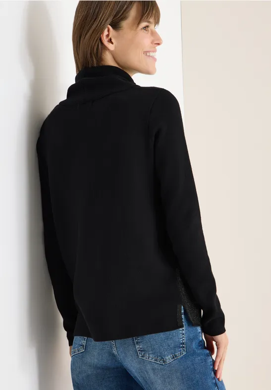 Sweatshirt mit Glitzer Black