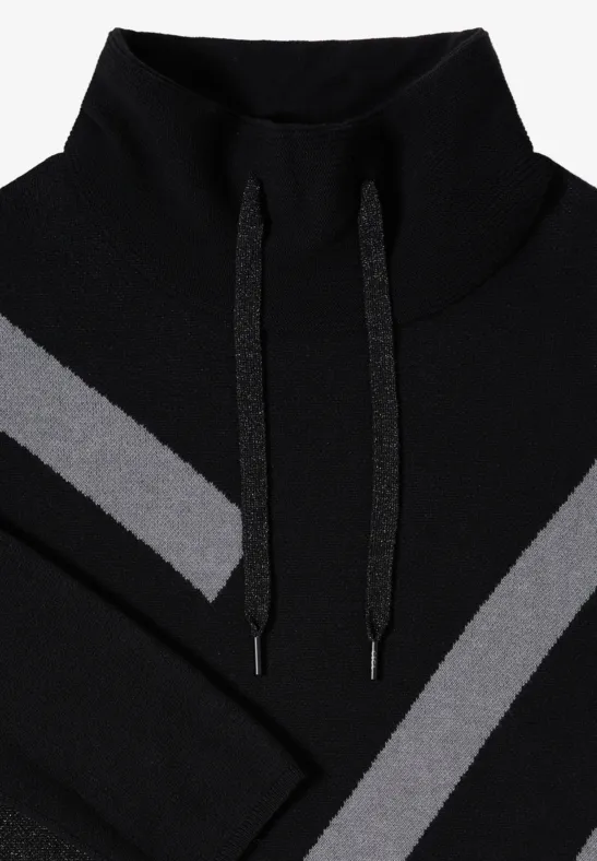 Sweatshirt mit Glitzer Black