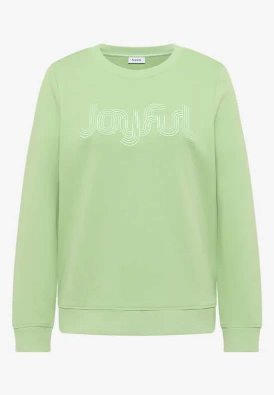 Sweat-shirt avec broderie bamboo green