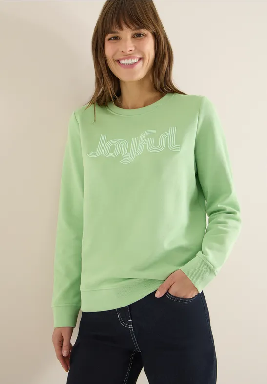 Sweat-shirt avec broderie bamboo green