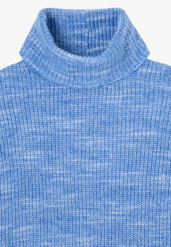 Space Dye Rollkragenpullover fountain blue
