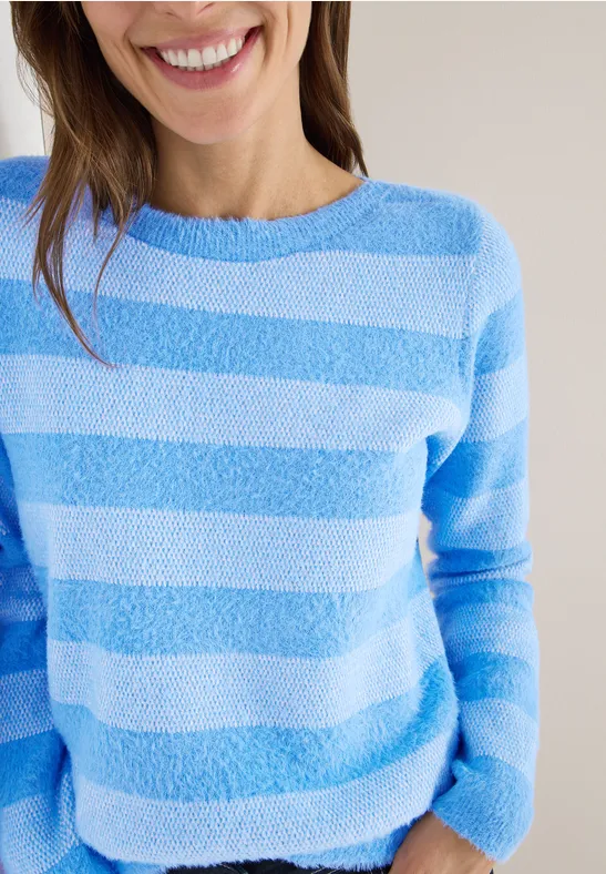 Federgarnpullover fountain blue