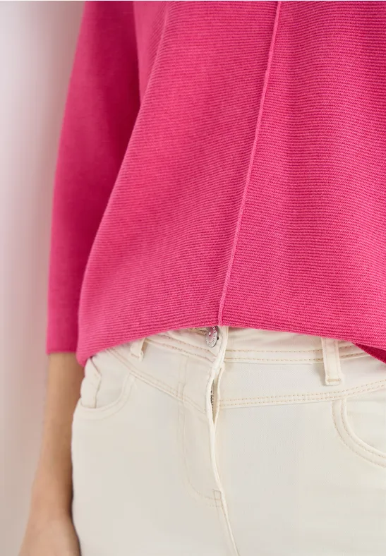Trui met structuur beetroot pink