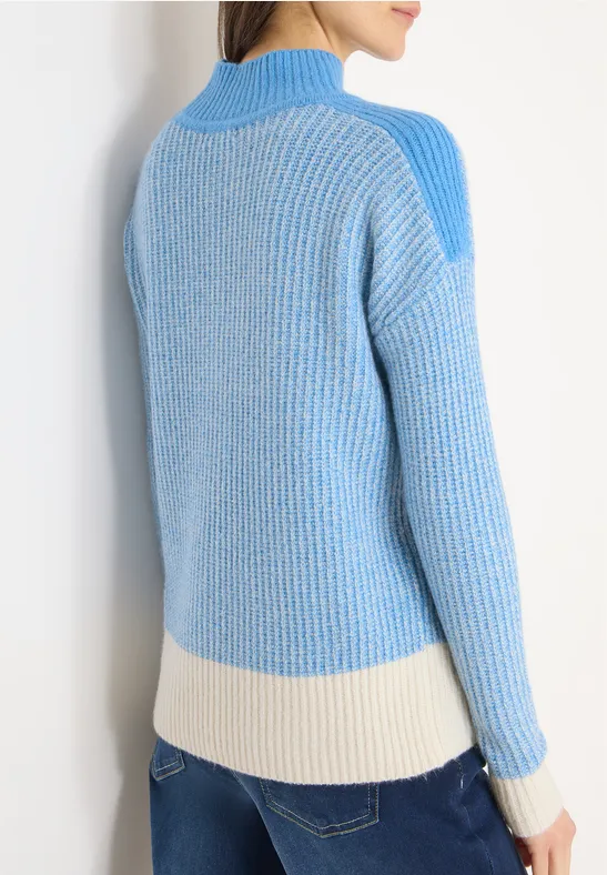 Softer Mouline Pullover fountain blue