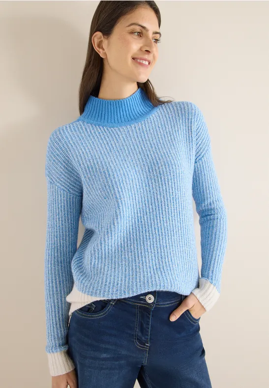 Softer Mouline Pullover fountain blue